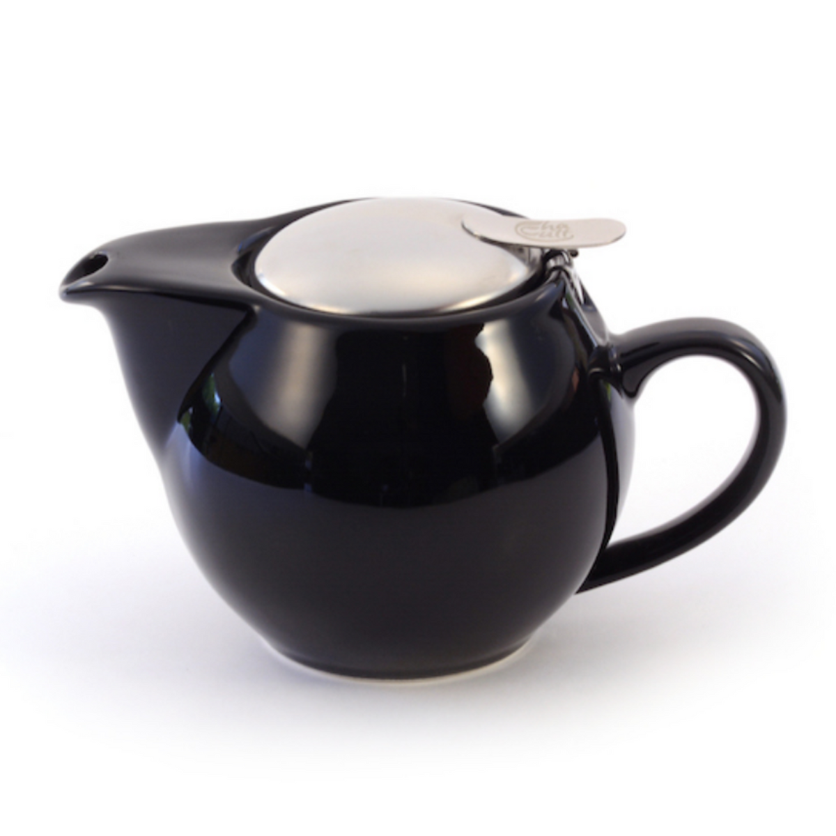 Black ceramic tea pot