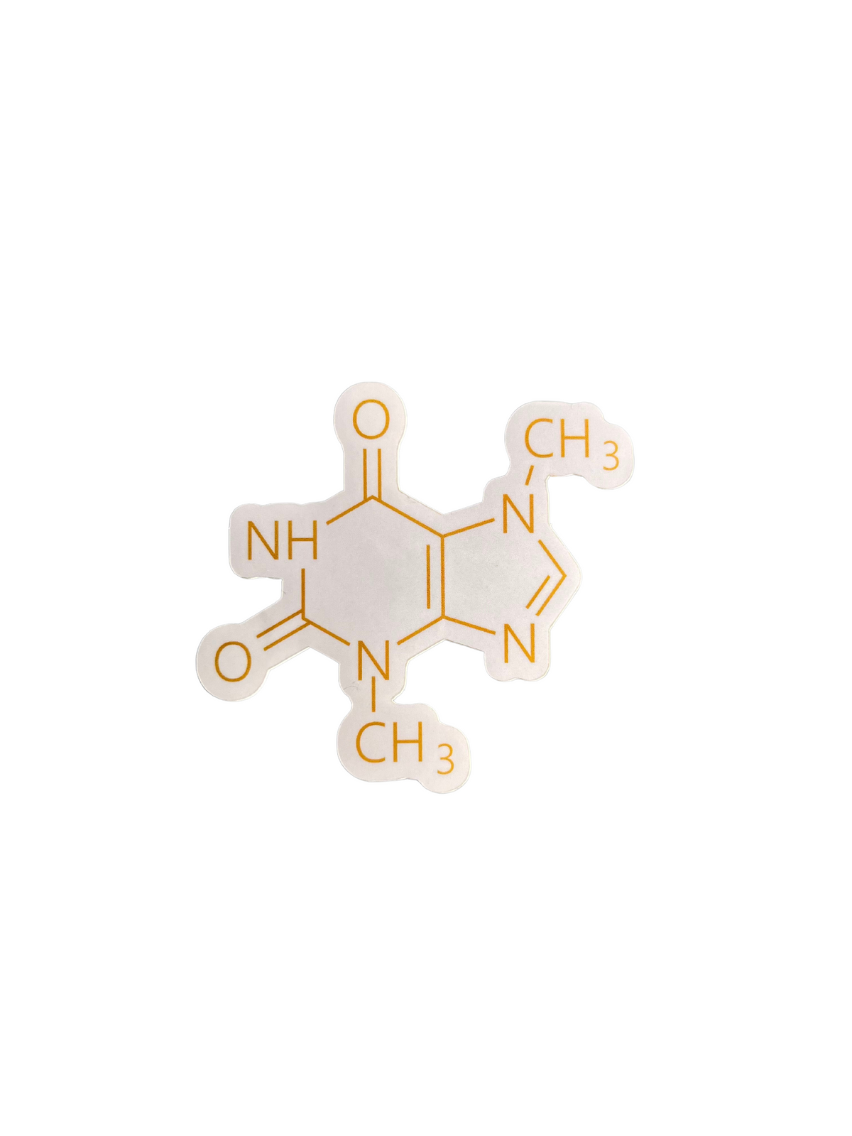 Caffeine Molecule Sticker